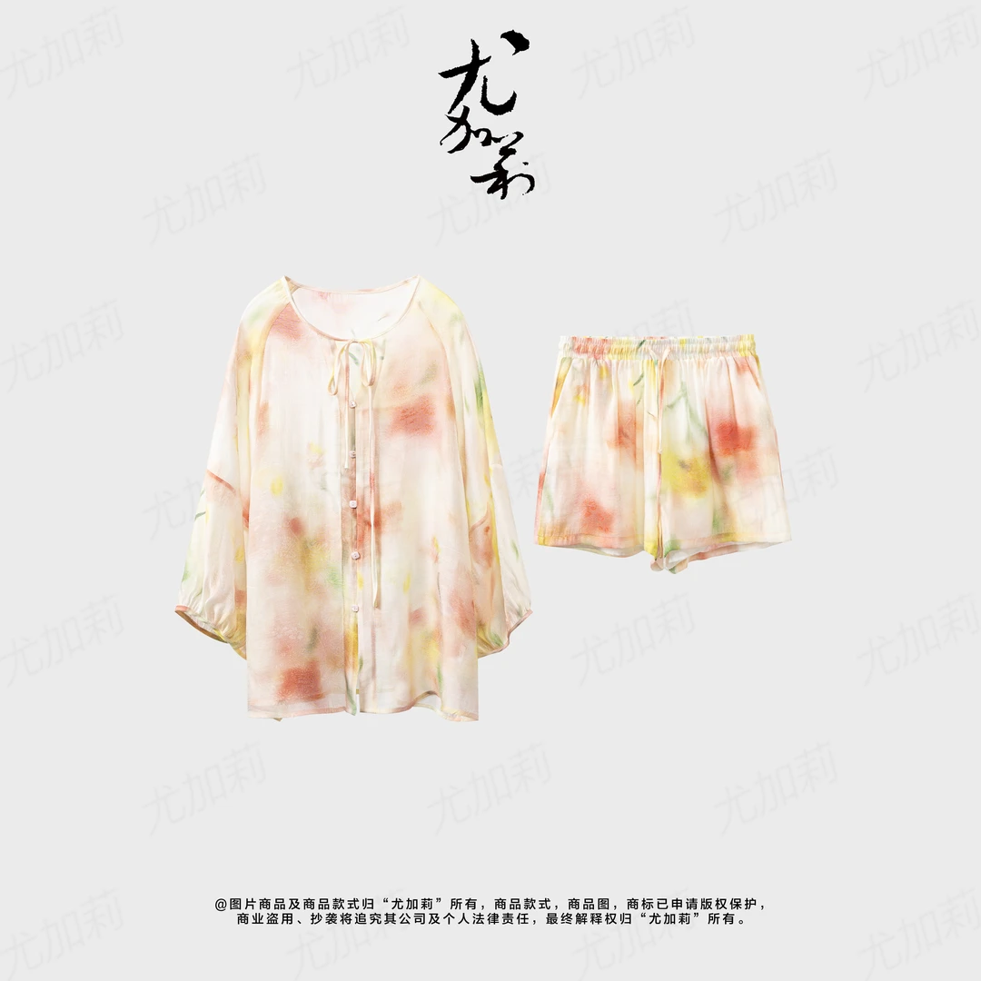 加莉精选【度假套装】夏日必备织花套装 （上衣➕短裤 ）分码
