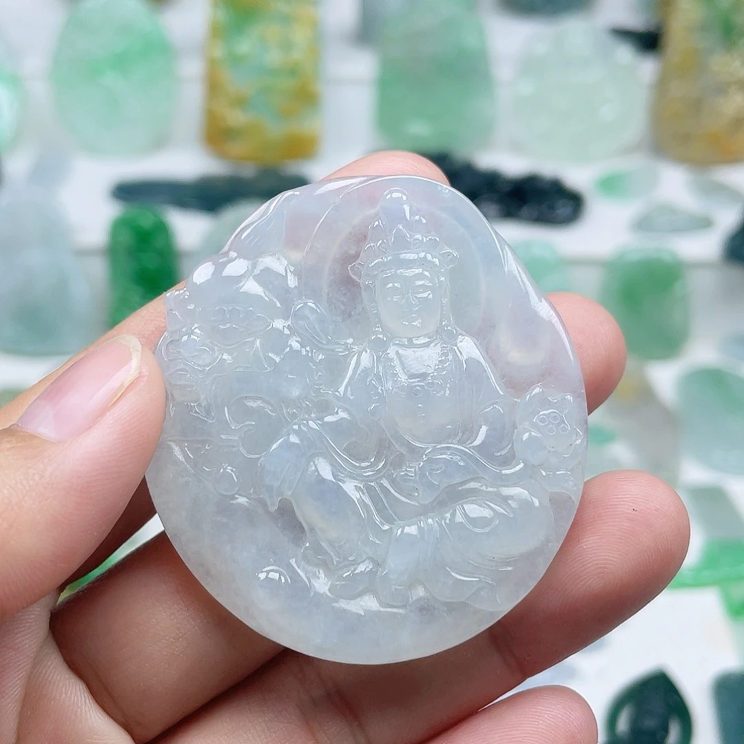 翡翠颈饰未镶嵌文殊