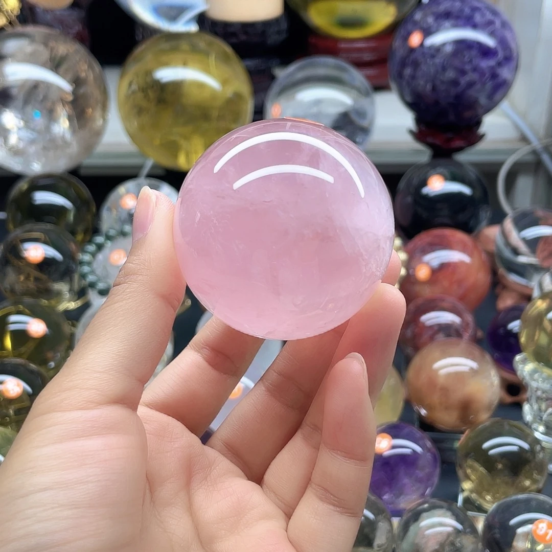 水晶未镶嵌珠宝半成品粉水晶5.5A34