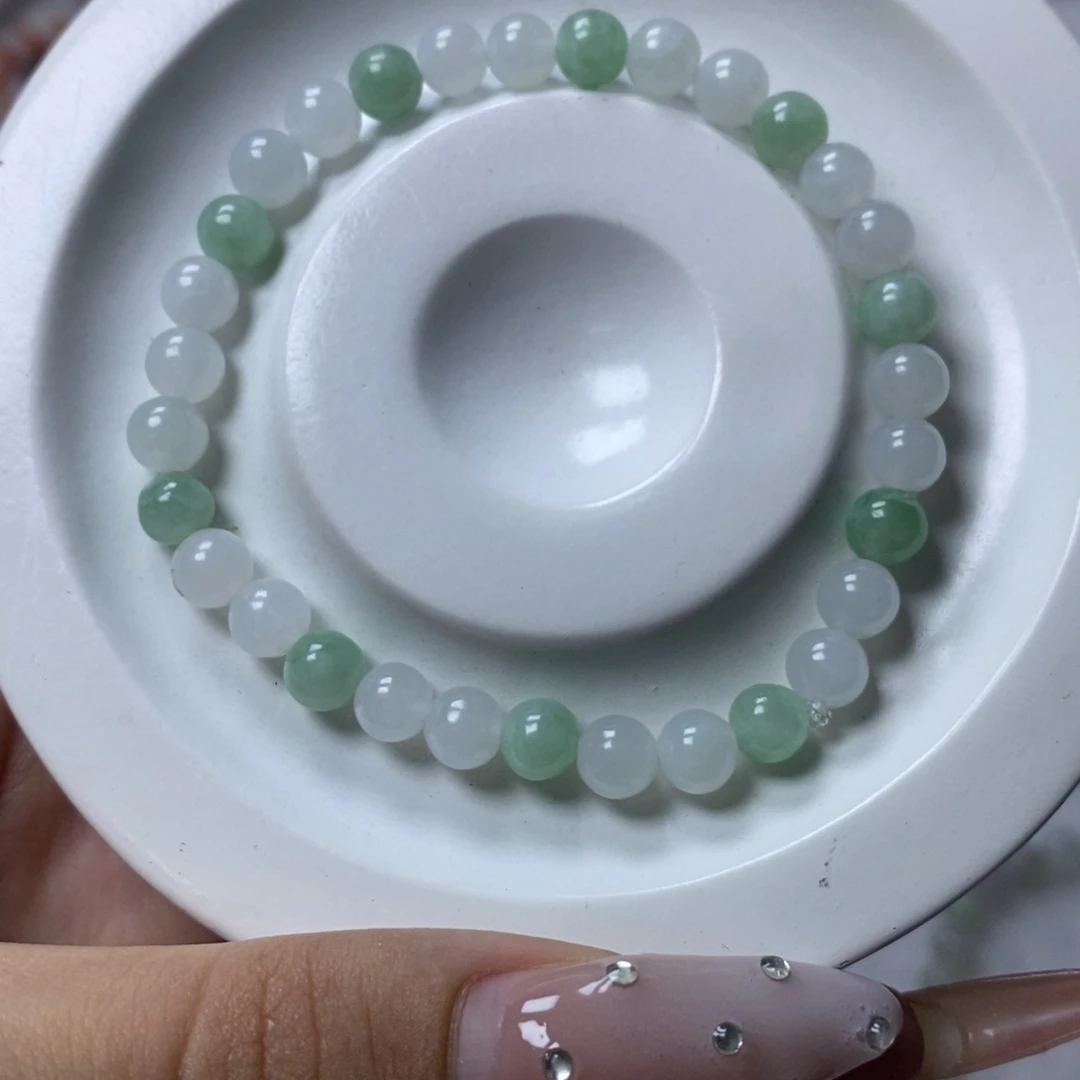 未镶嵌手链翡翠双彩卡5