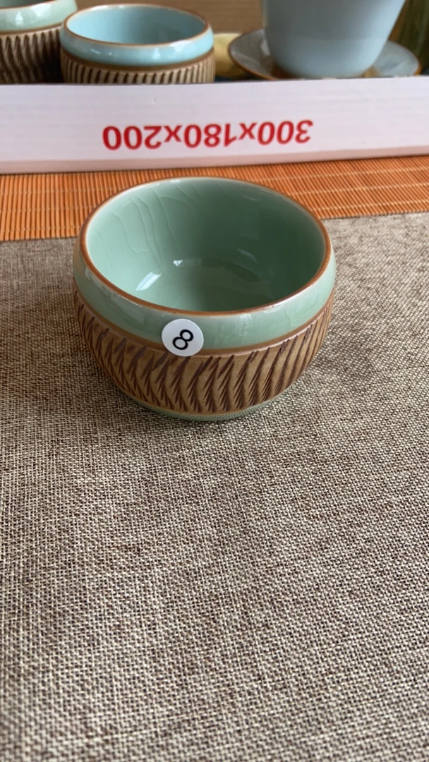 微瑕汝瓷原矿无盒手工汝瓷杯