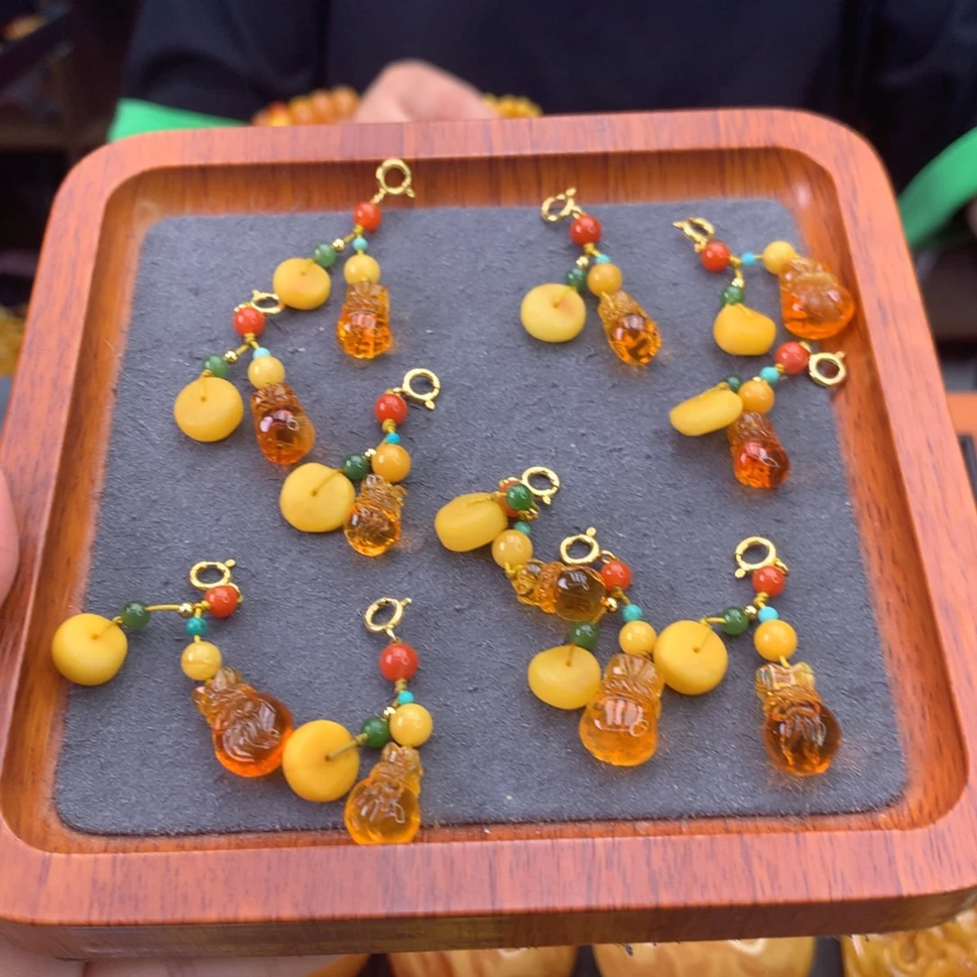 未镶嵌吊坠(不含链)琥珀多样性发一