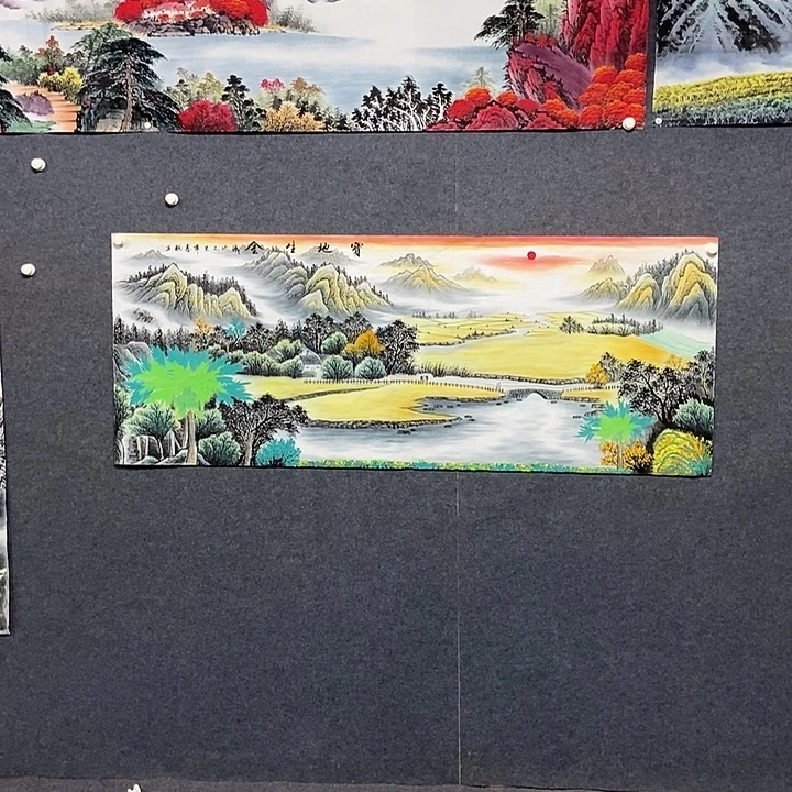 国画小六尺山水一副