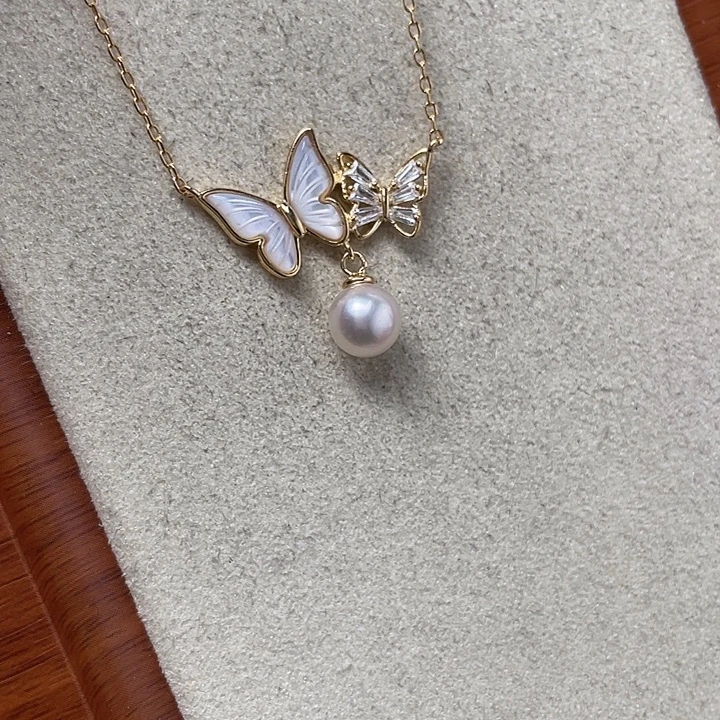 海水珍珠颈饰银S925镶嵌