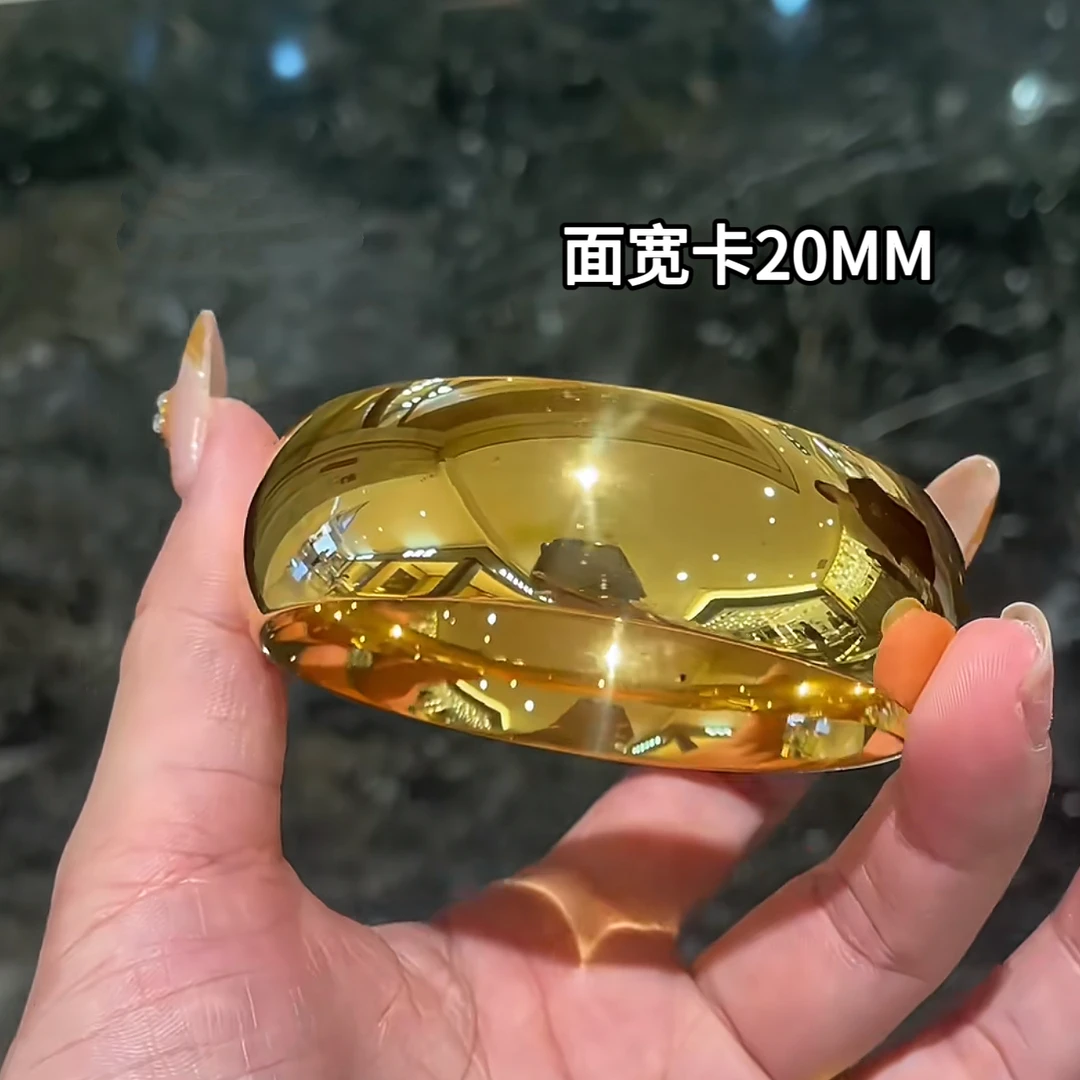 足金999 镜面厚壁中空轮胎手镯