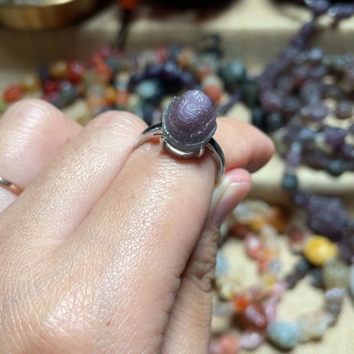 紫***雾玛瑙/玉髓合金手链