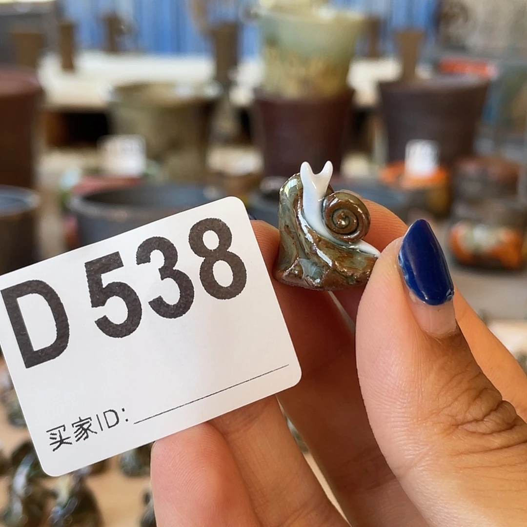 孤品 全手工蜗牛压盆石 高2左右