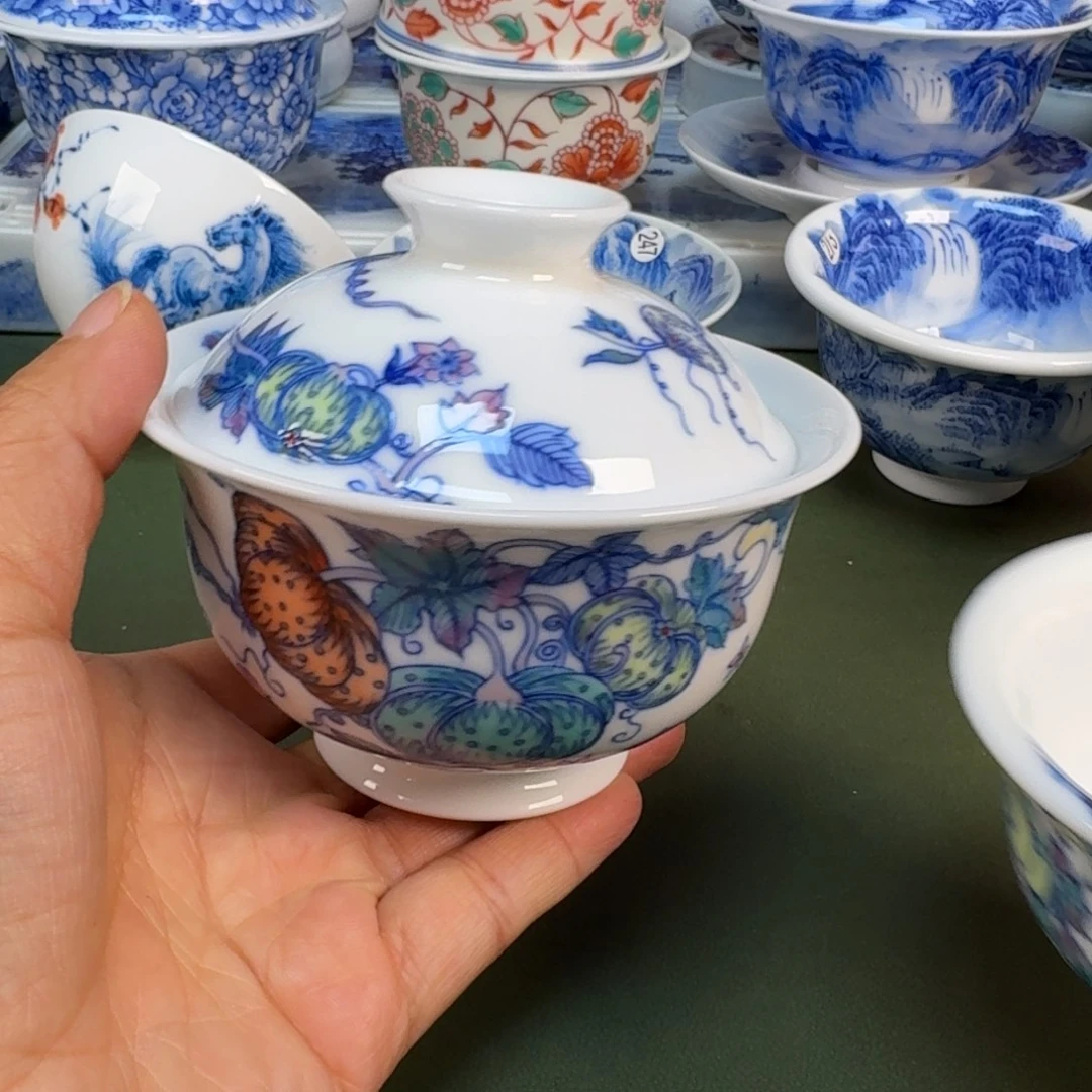 陶景德镇纯手绘茶具圆圆209