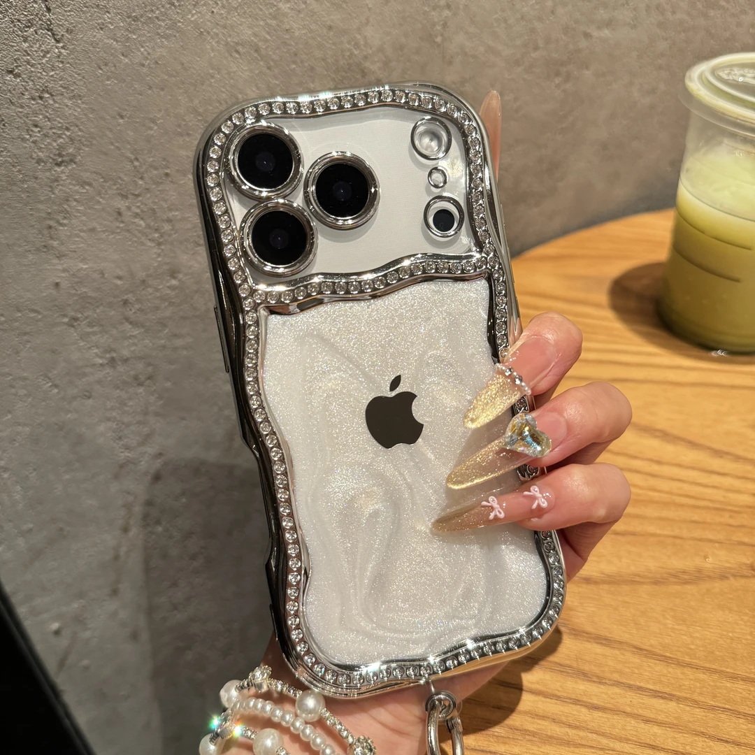 高级奶油滴胶适用苹果17promax手机壳iPhone16电镀15时尚14轻奢13
