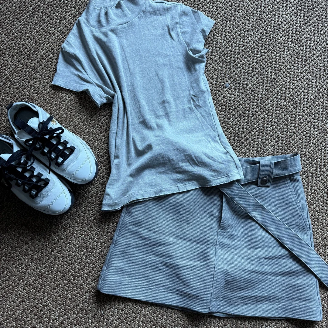 半裙高腰水洗休闲A字半身裙短裙韩系风春夏包臀