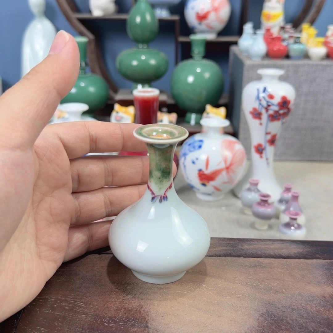 陶瓷手工小花器摆件