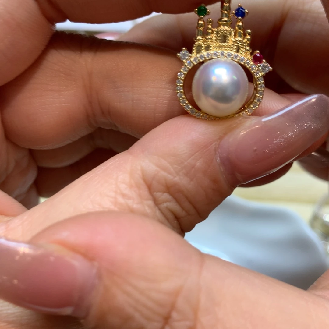 海水珍珠颈饰银S925镶嵌