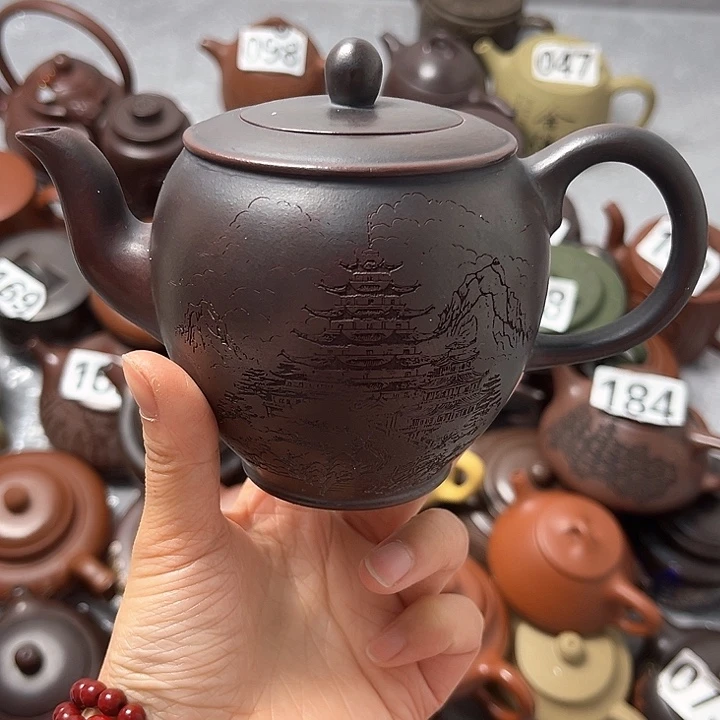 紫砂茶壶紫砂半手微瑕