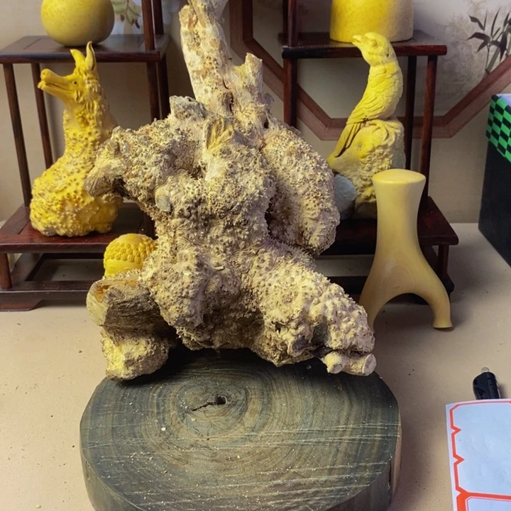 情***处黄杨木手把件手把件