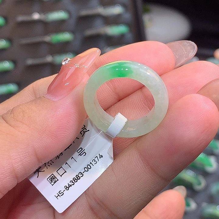 翡翠戒指未镶嵌圈口11