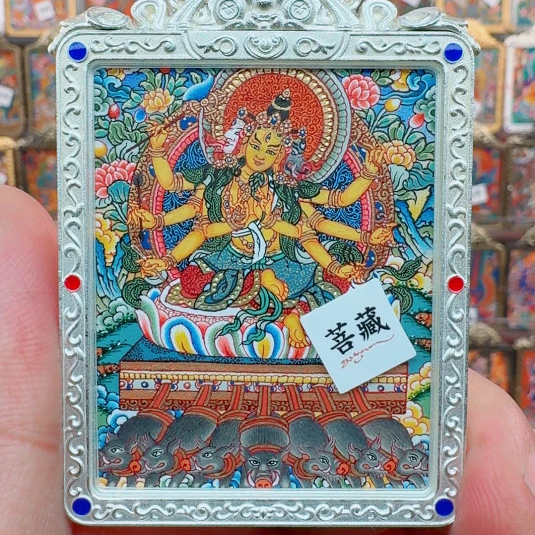 罗***.吊坠摩利支天 力毛他 热贡纯手绘