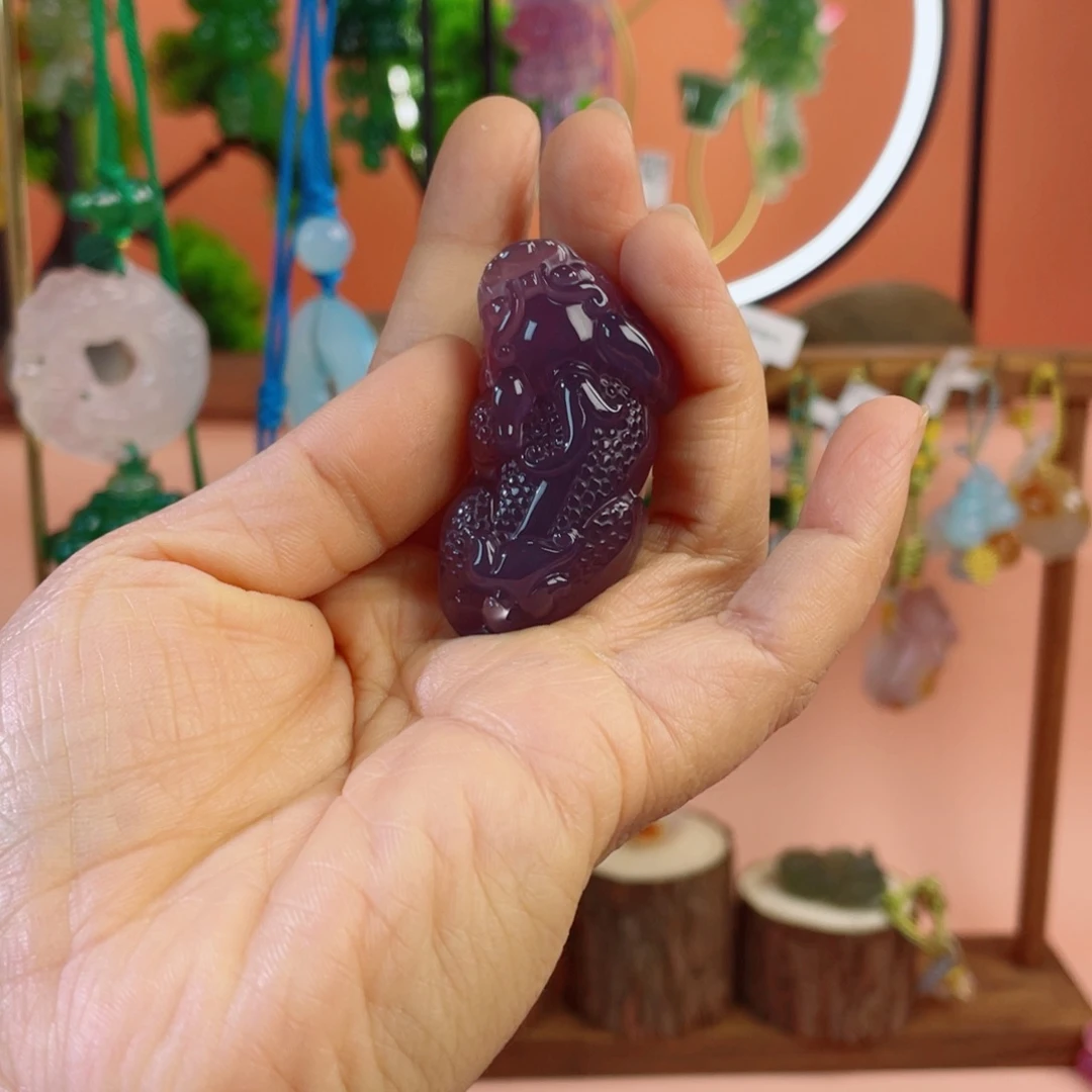 玛瑙/玉髓车钥匙扣未镶嵌刺*瑰