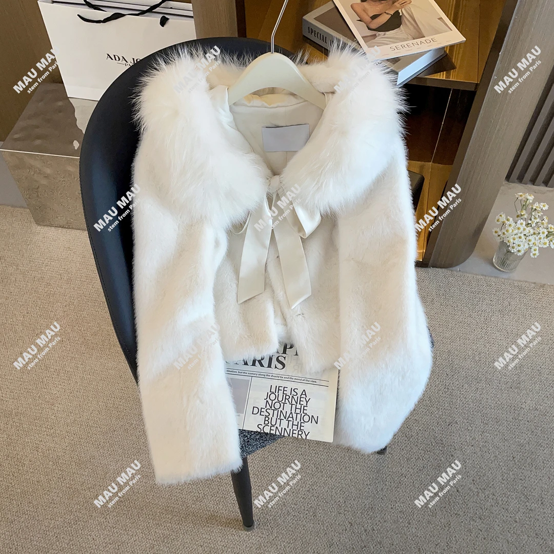 小香风韩版休闲小个子毛领毛呢外套女MAU1987