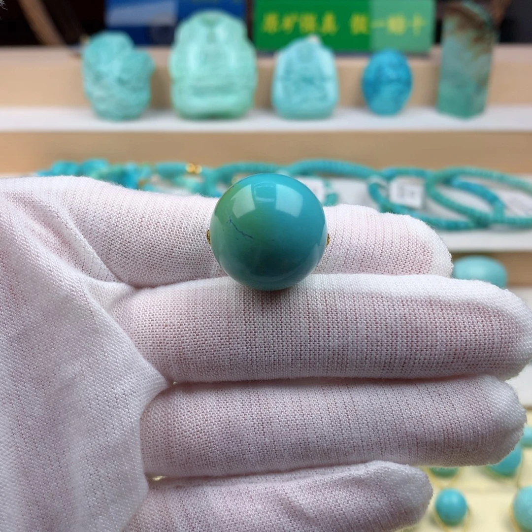 绿松石未镶嵌珠宝奇石19.5mm