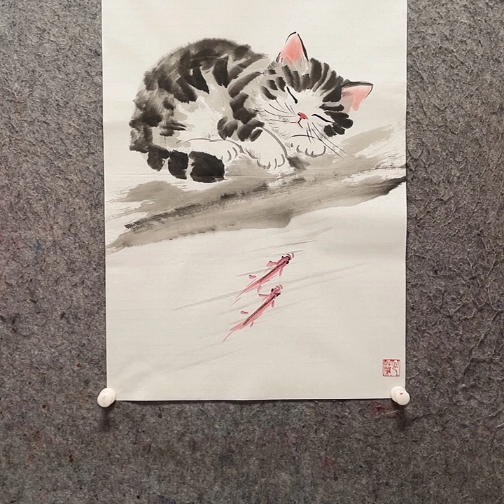 国画四尺三开45*70国画作品