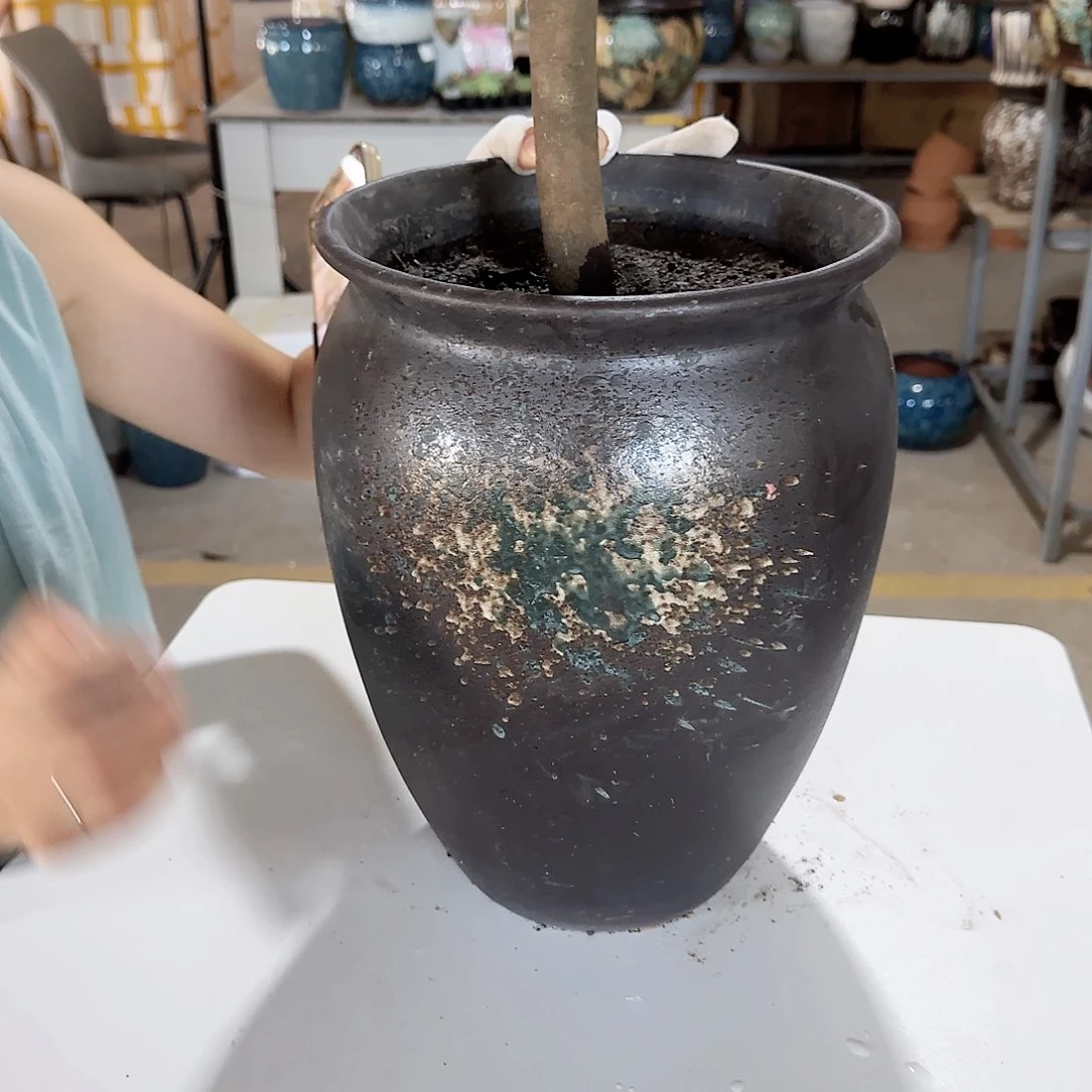 紫砂花盆王嫂花盆0816-327高35口25