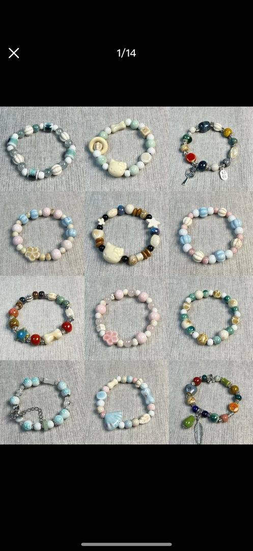 非金属仿水晶手链 琉璃手链批发