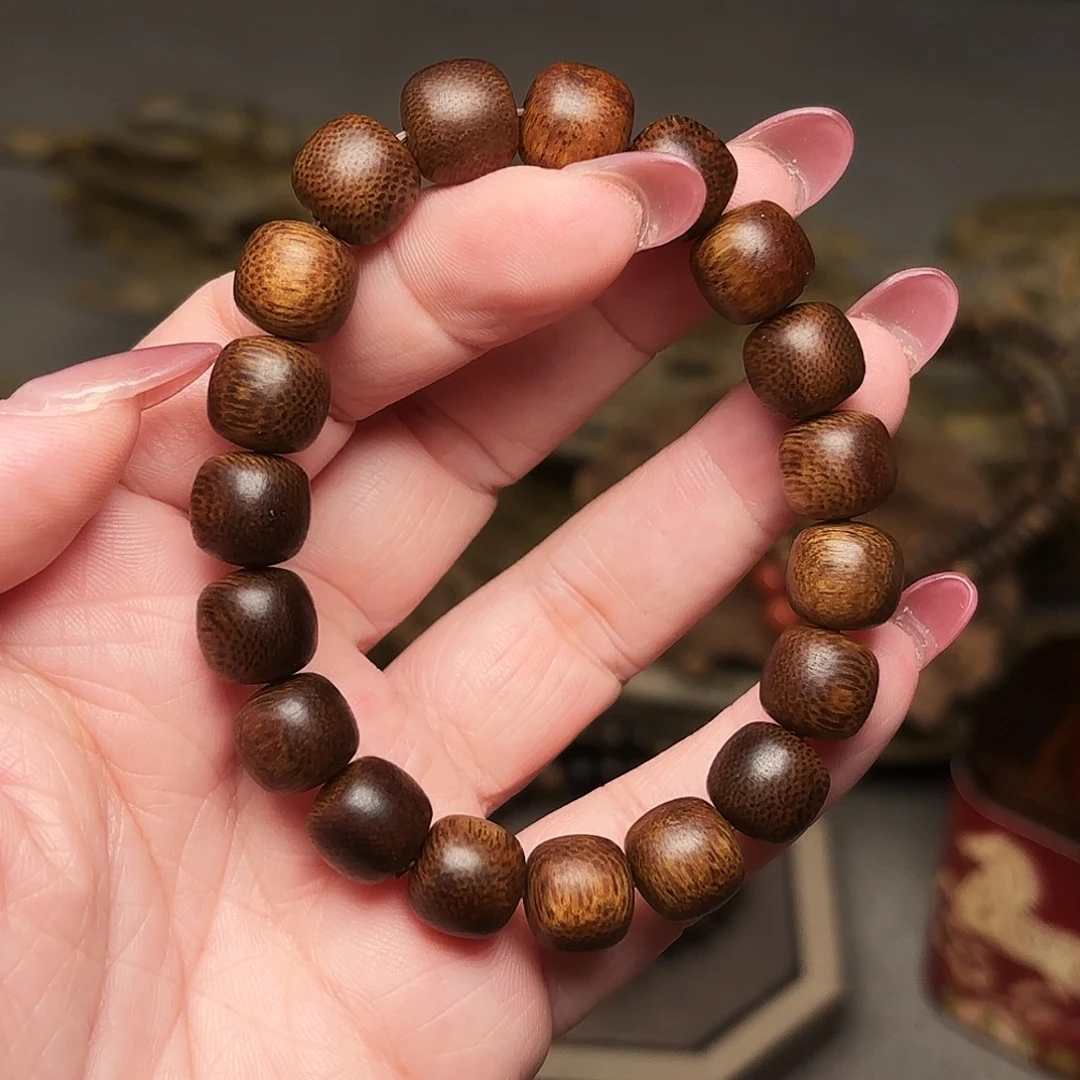 沉香手串越南芽庄紫棋楠金丝蜜结料限量1.0