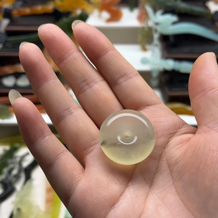 蛇纹石玉未镶嵌岫玉发簪