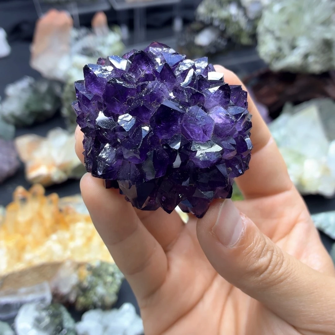 石材帝王紫晶花哦