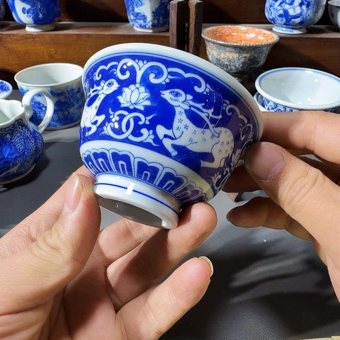 泥塑主人杯手工手绘