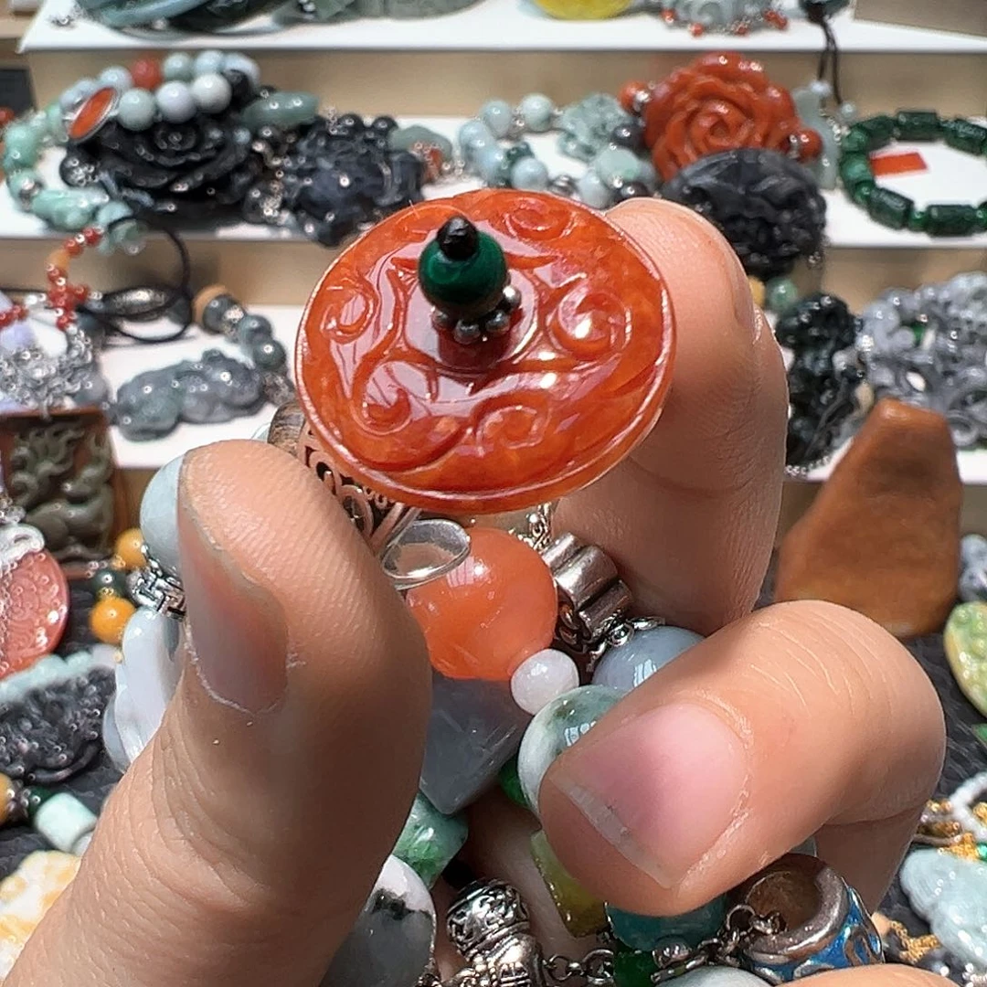 翡翠戒指未镶嵌e**的炸