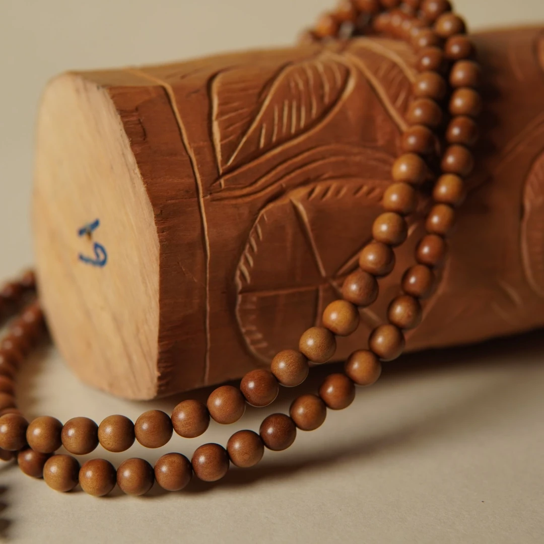 印度老山檀香0.8*108佛珠手串