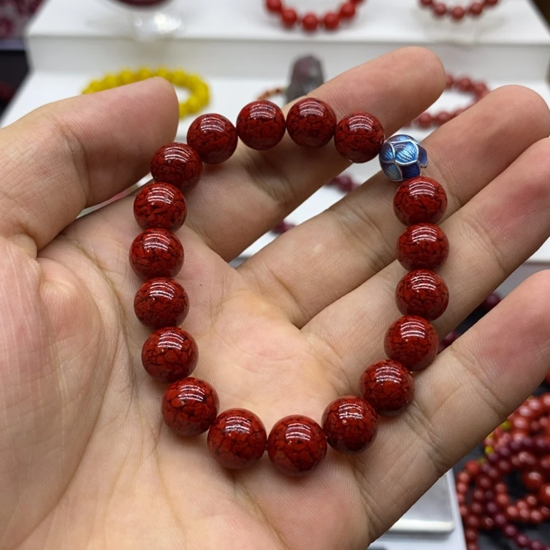 天然辰砂10mm晶体砂朱砂