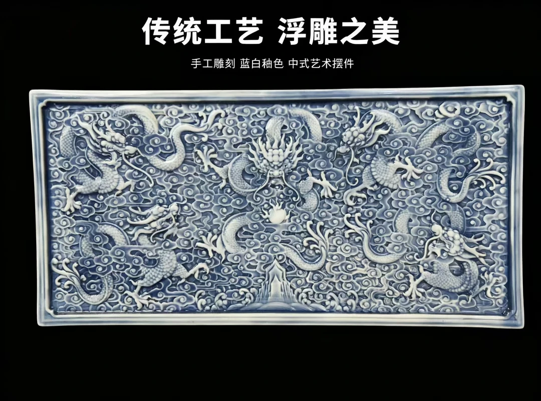 景德镇陶瓷龙纹主人杯手工蓝色手绘花纹柴窑茶杯子爆款2025最新款