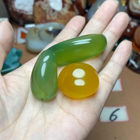 未镶嵌玛瑙/玉髓珠宝奇石轻**逸打孔不退不换