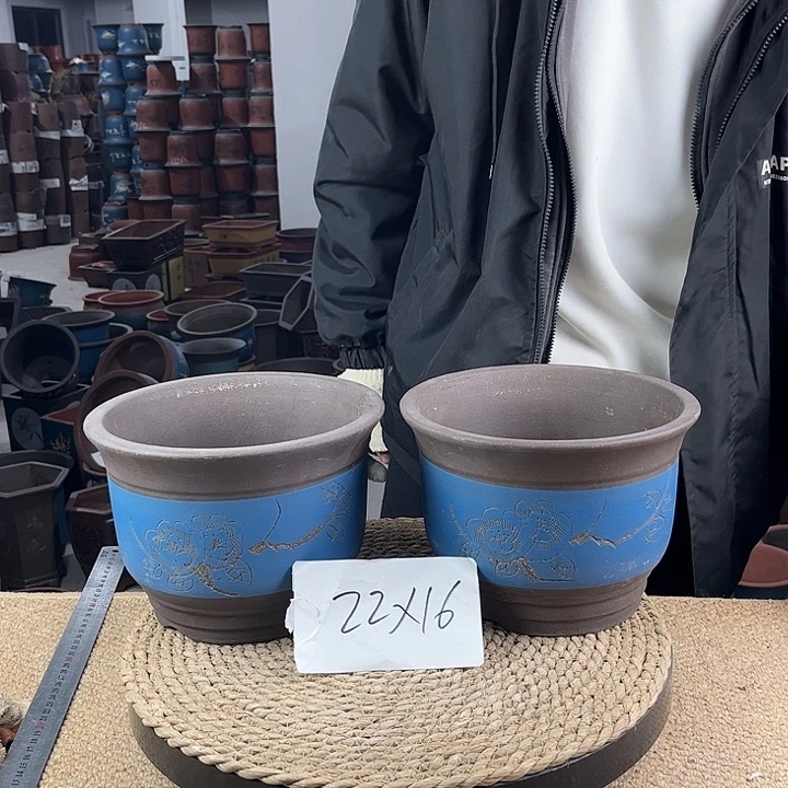 红陶紫砂花盆紫砂