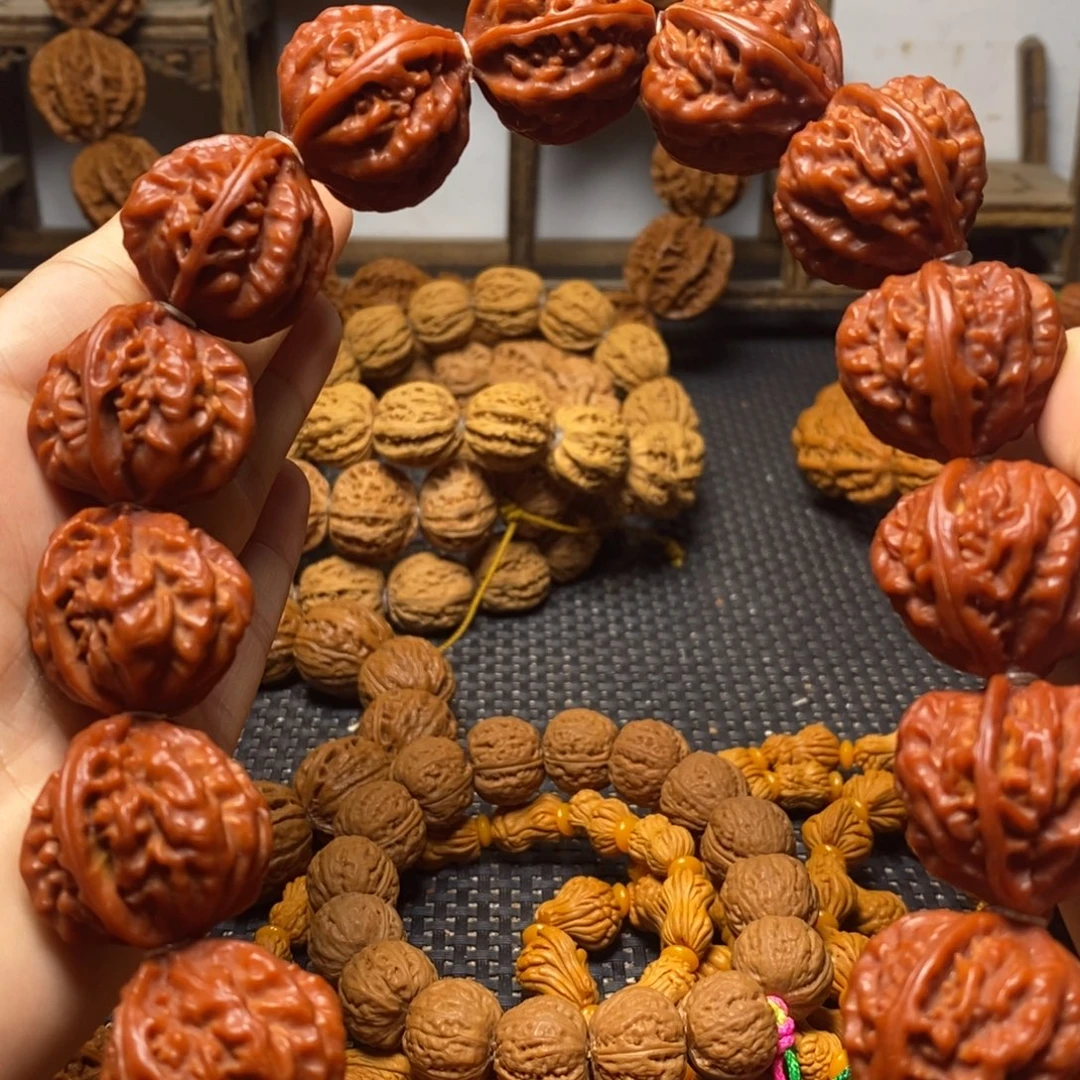 烈***迪手串文玩核桃龙脊京八棱手持