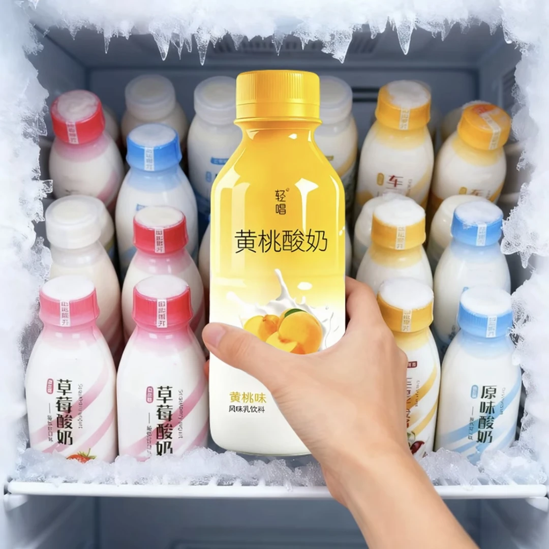 【12瓶到手】黄桃味酸奶风味饮料215ml香浓果味0脂肪营养早餐代餐