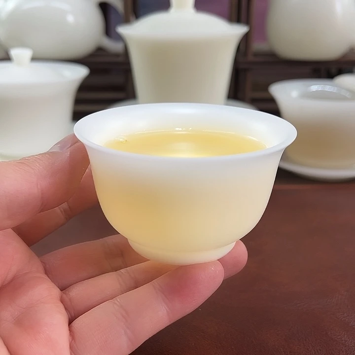 高冰素烧100ml压手主人杯