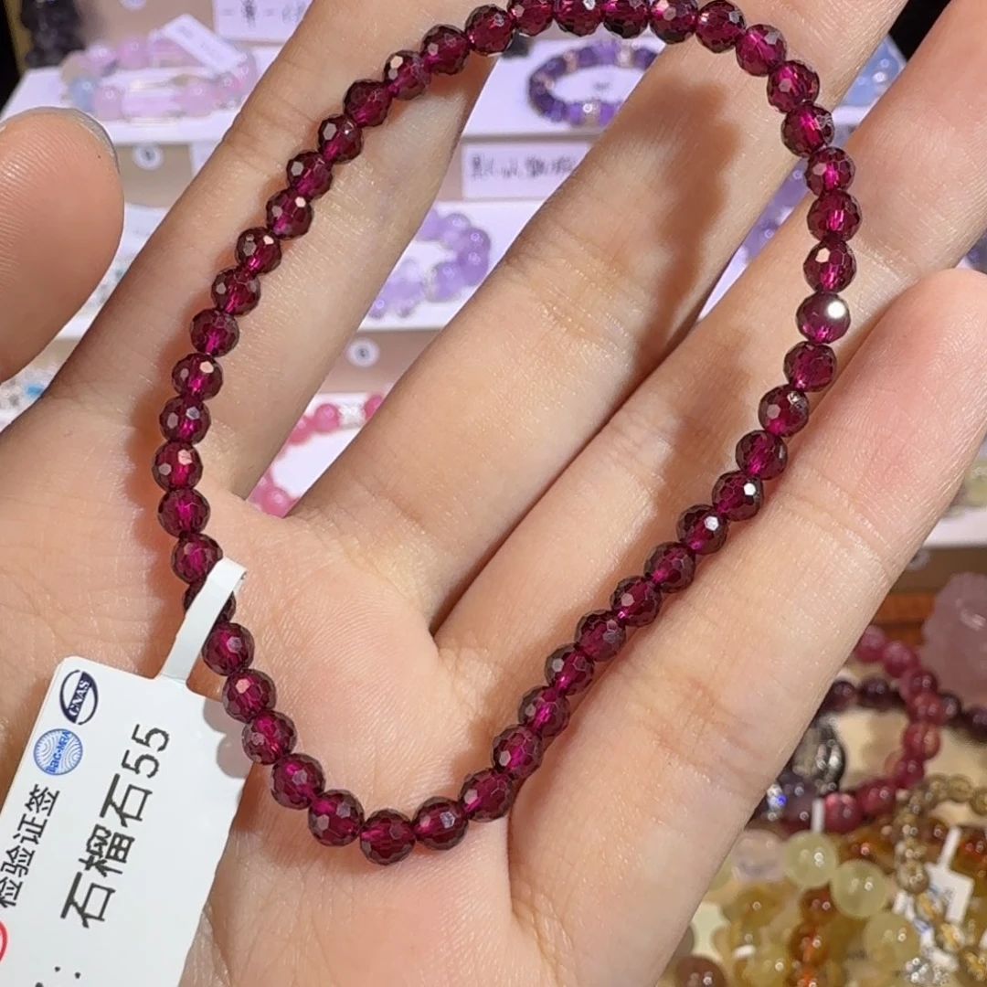 水晶手串未镶嵌紫牙乌