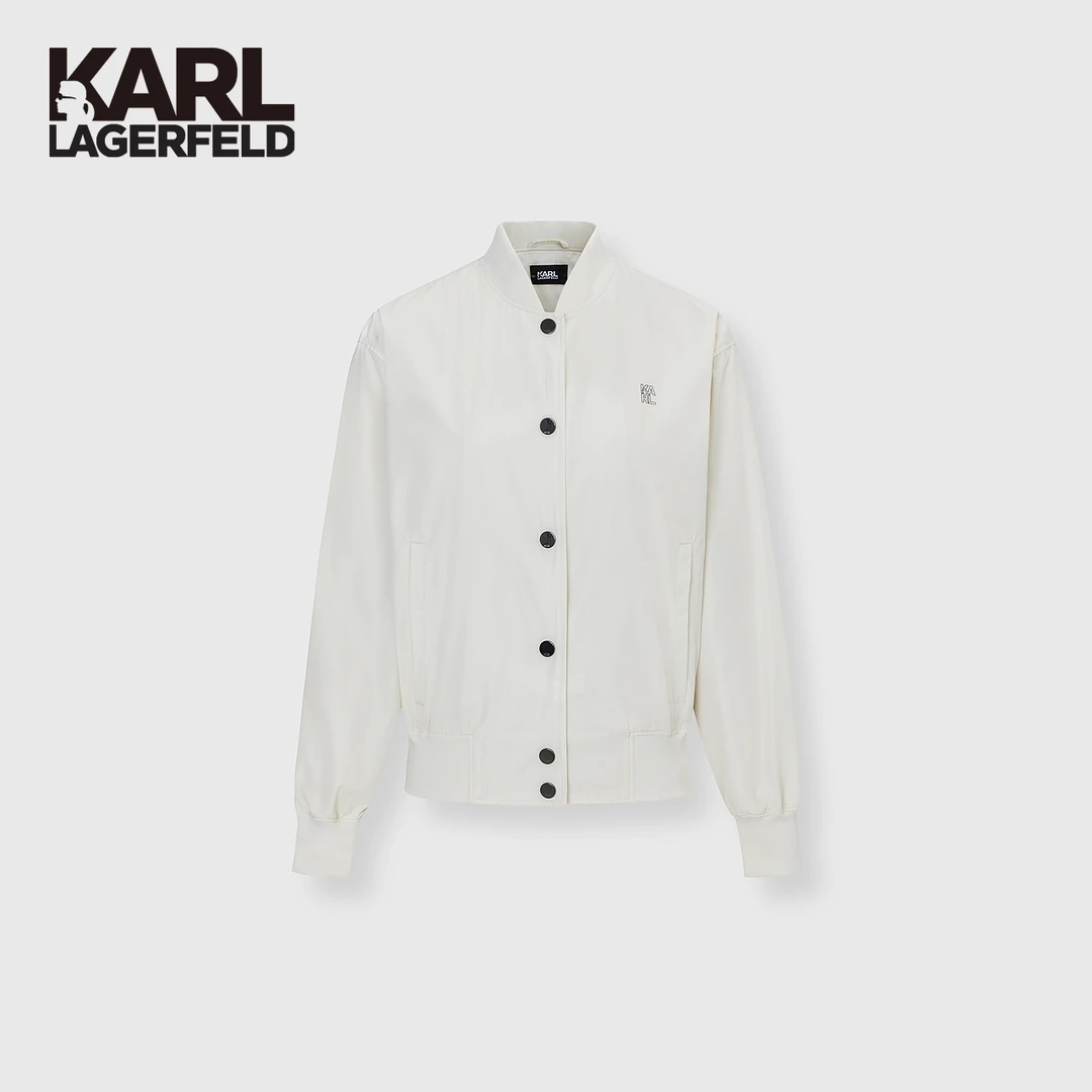 【丽公主专享】KARL LAGERFELD夹克春秋新款白色开衫外套22UW1501