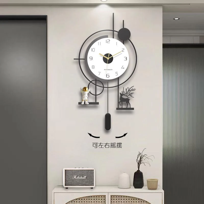 2025年简约挂钟客厅餐厅新款挂墙钟表高档次卧室家用创意静音时钟
