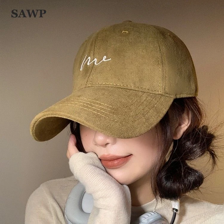 卡其色宽帽檐棒球帽女加大加深长帽檐鸭舌帽大头围加宽帽檐棒球帽