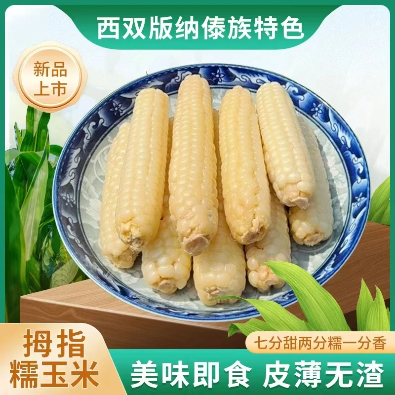西双版纳傣家原生态香糯拇指玉米软糯香甜真空锁鲜香甜软糯玉米