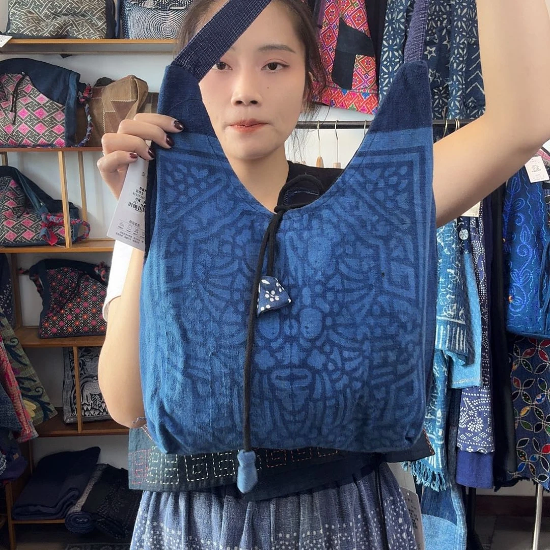 无填充物棉妤然服饰土布包