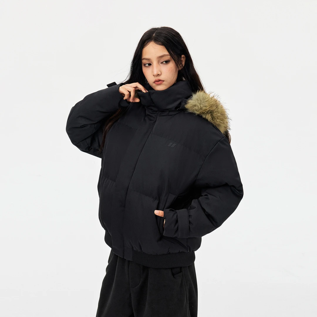 丛林老虎美式复古毛领加厚棉服男女冬季潮牌情侣保暖连帽棉衣外套