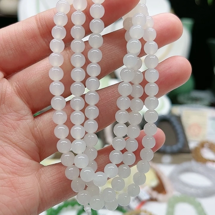 和田玉手链未镶嵌108颗