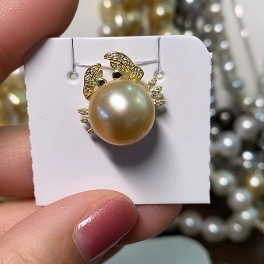 海水珍珠颈饰银S925镶嵌13