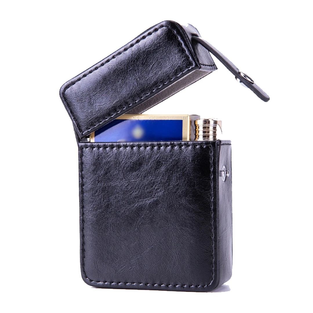 打火机烟盒包 粗烟烟盒 男士女士打火机 超纤皮烟包 烟盒Y-12