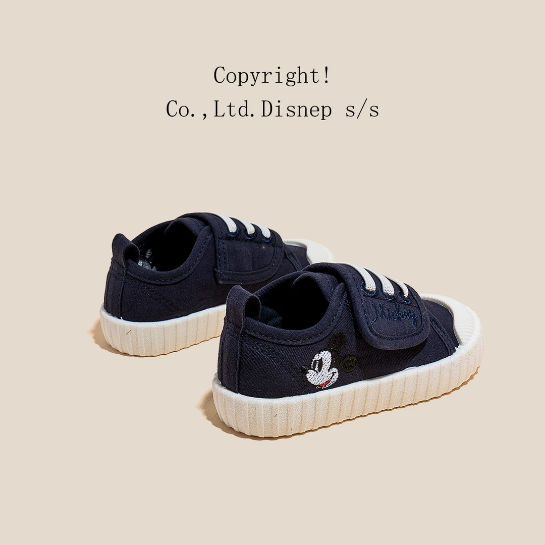 迪士尼2025春夏男童女童软底透气小童学步鞋帆布鞋室内鞋宝宝鞋